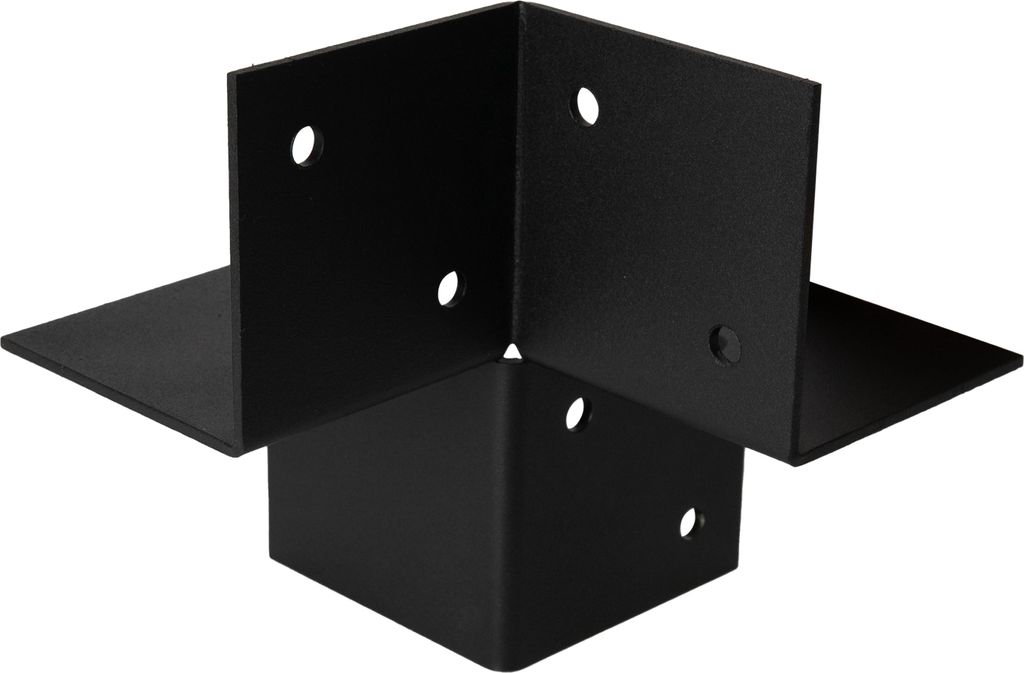 Giunto angolare pergola nero per travi 9 x 9 cm - al pezzo Immagine del prodotto 