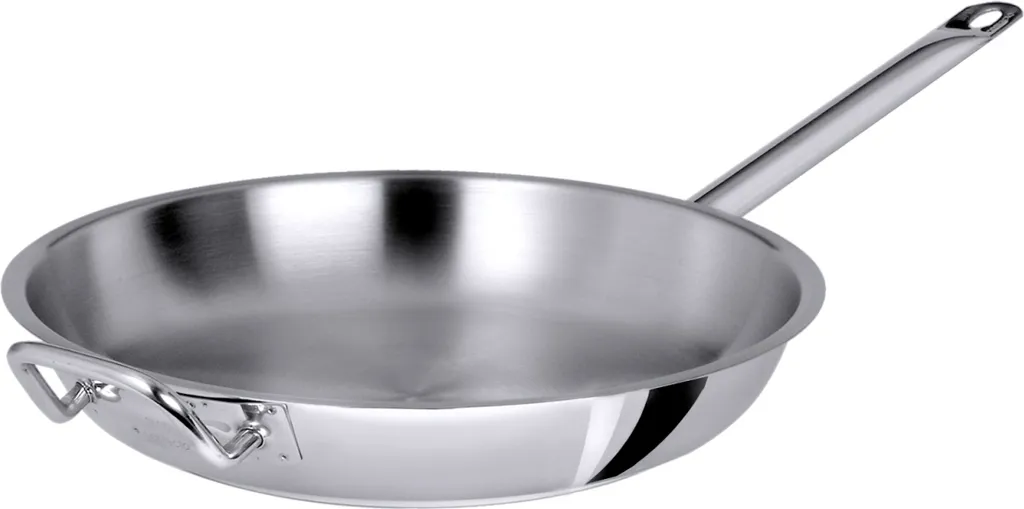 Padella Induzione Acciaio 18/10 Extra Pesante Fondo 8mm Design Ergonomico