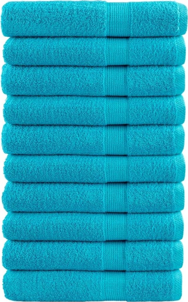 Premium-Saunatücher SOLUND 10 Stk. Türkis 80x200 cm 600 g/m²