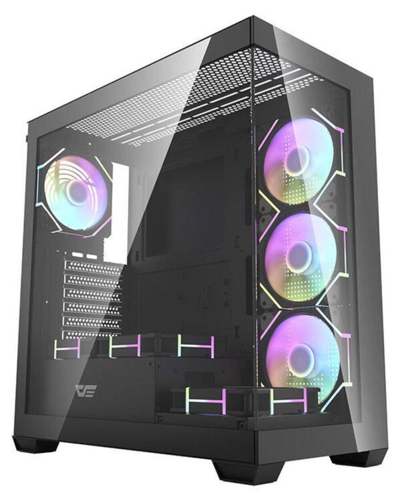 Darkflash Ds900 Computergehäuse (Schwarz) + 7 Lüfter Argb Produktbild 