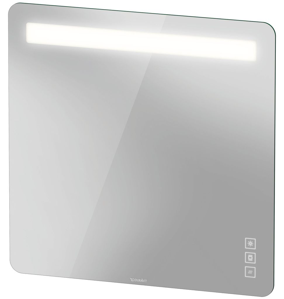 Duravit Luv Spiegel mit integrierter Beleuchtung, Spiegelheizung, 800x800x38mm, verspiegelt, LU9658000000000