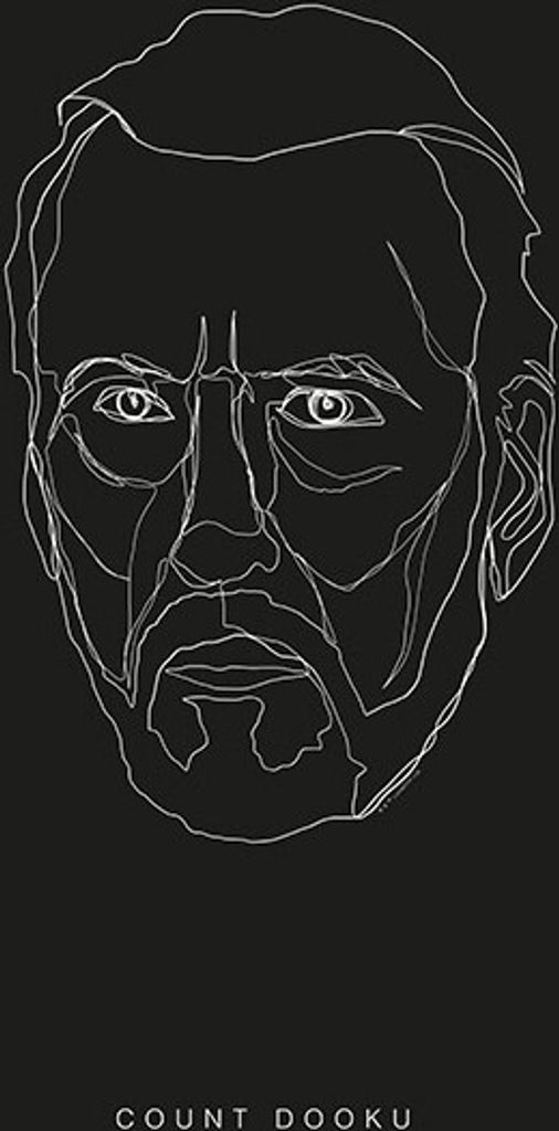 Wandbild - Star Wars Lines Dark Side Dooku - Größe 50 x 70 Produktbild 