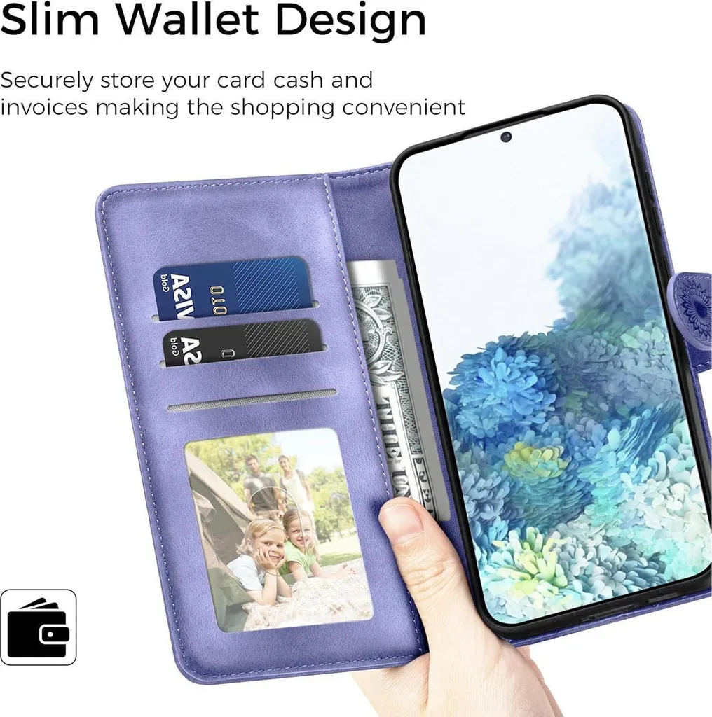 Etui Samsung Galaxy S20 Violet Housse Protection Intégrale Mode Support