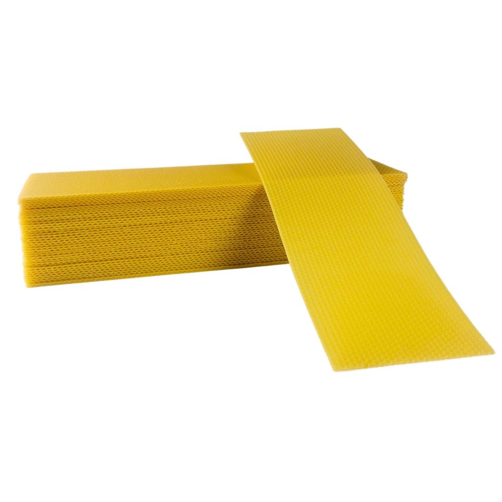 2,5kg Mittelwände Zander "halb" 395 x 85 mm Bienenwachs Mittelwände ca. 80 Platten