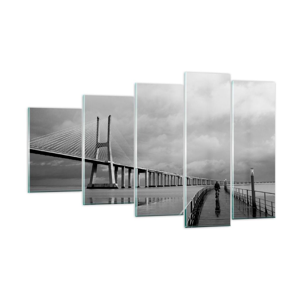 Bilder auf glas - Architektur fahrrad lissabon tourismus - 100x60cm - Glasbilder - Wandbilder - Kunstdruck - Wanddekoration aus Glas - Glas Bilder ...