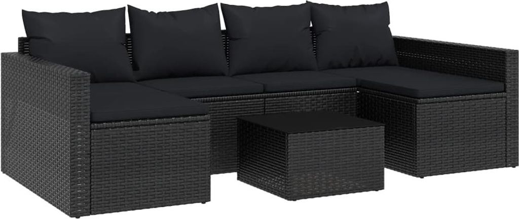 set di 2 pezzi per salotto da giardino con cuscini in Immagine del prodotto 