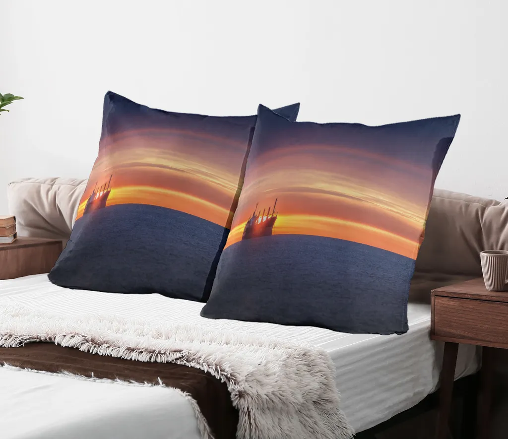 ABAKUHAUS Federa Cuscino Viaggio 90x40 Cm – Stampa Cuba Beach, Impermeabile, Fronte/Retro Con Cerniera