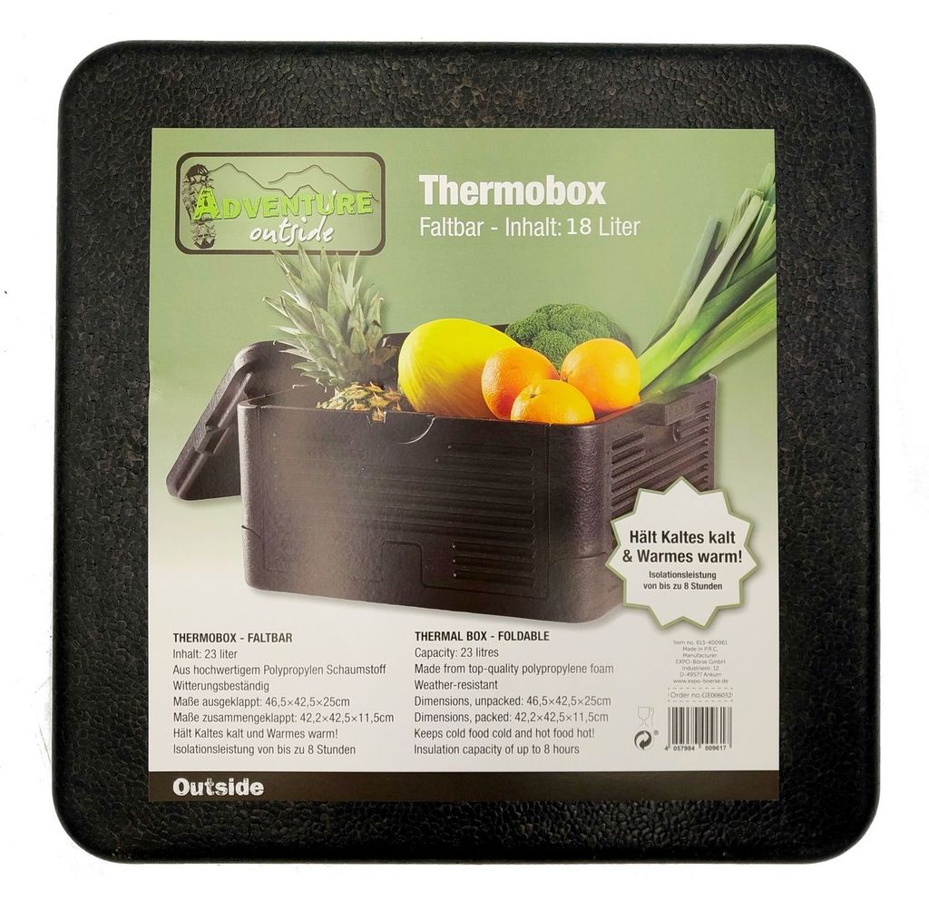 BURI Faltbare Thermobox 18L Kühlbox