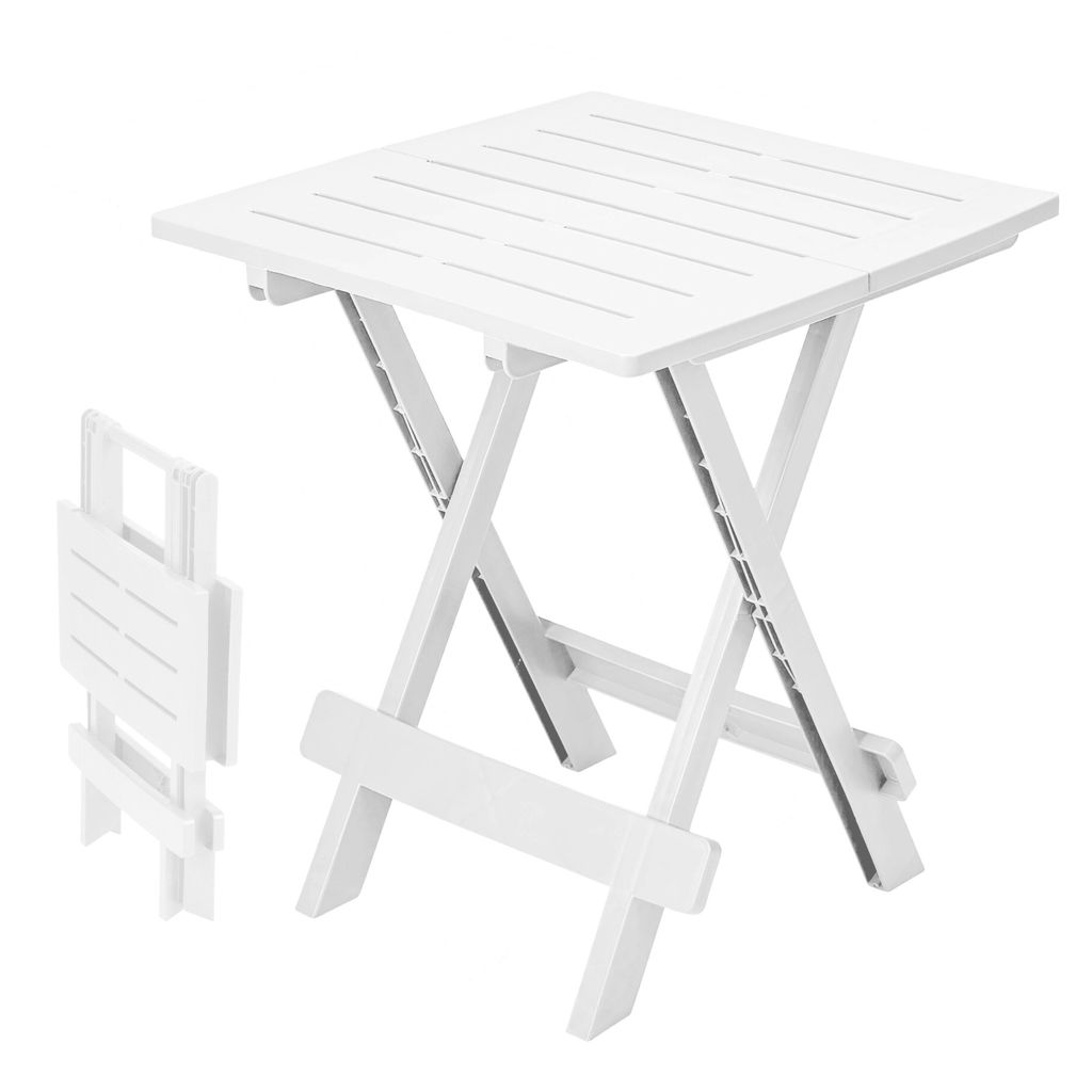 Kunststoff Klapptisch ADIGE 45 x 43 cm - weiß - Garten Produktbild 