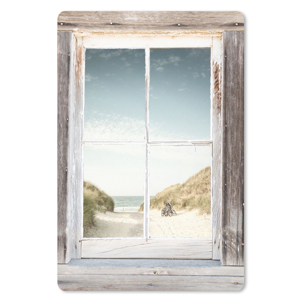MuchoWow Mauspad Mousepad Aussicht - Strand - Fahrrad 18x27 cm - Mousepads - Maus Mat - Pad - Mausunterlage