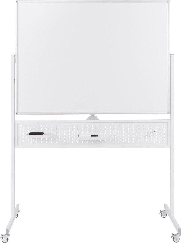 Mobiles doppelseitiges Whiteboard 120x90 cm mit Ständer und Rollen