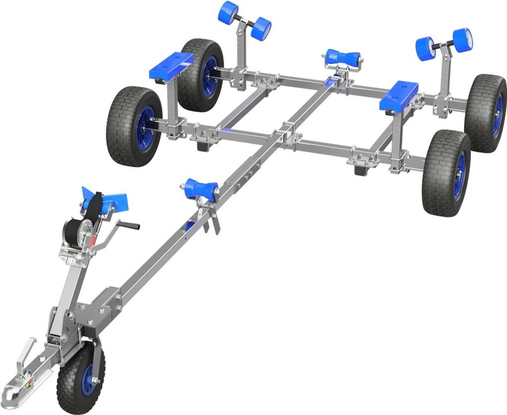Slipwagen Handtrailer Hafentrailer Jetski Bootstrailer SUPROD XTR-B360R-W2-TA, Ø 420 mm