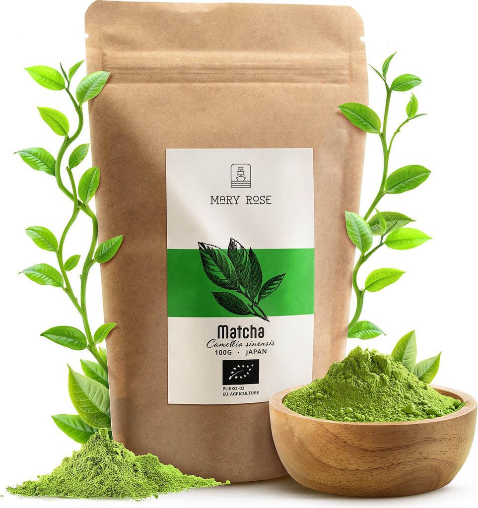 Mary Rose Japanisches Bio Matcha Pulver 100 g – kulinarische Qualität, grüner Tee aus Japan