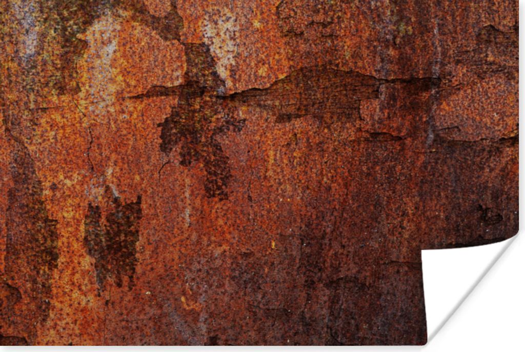 MuchoWow Poster Retro - Rost - Eisen 60x40 cm - Schlafzimmerdekoration