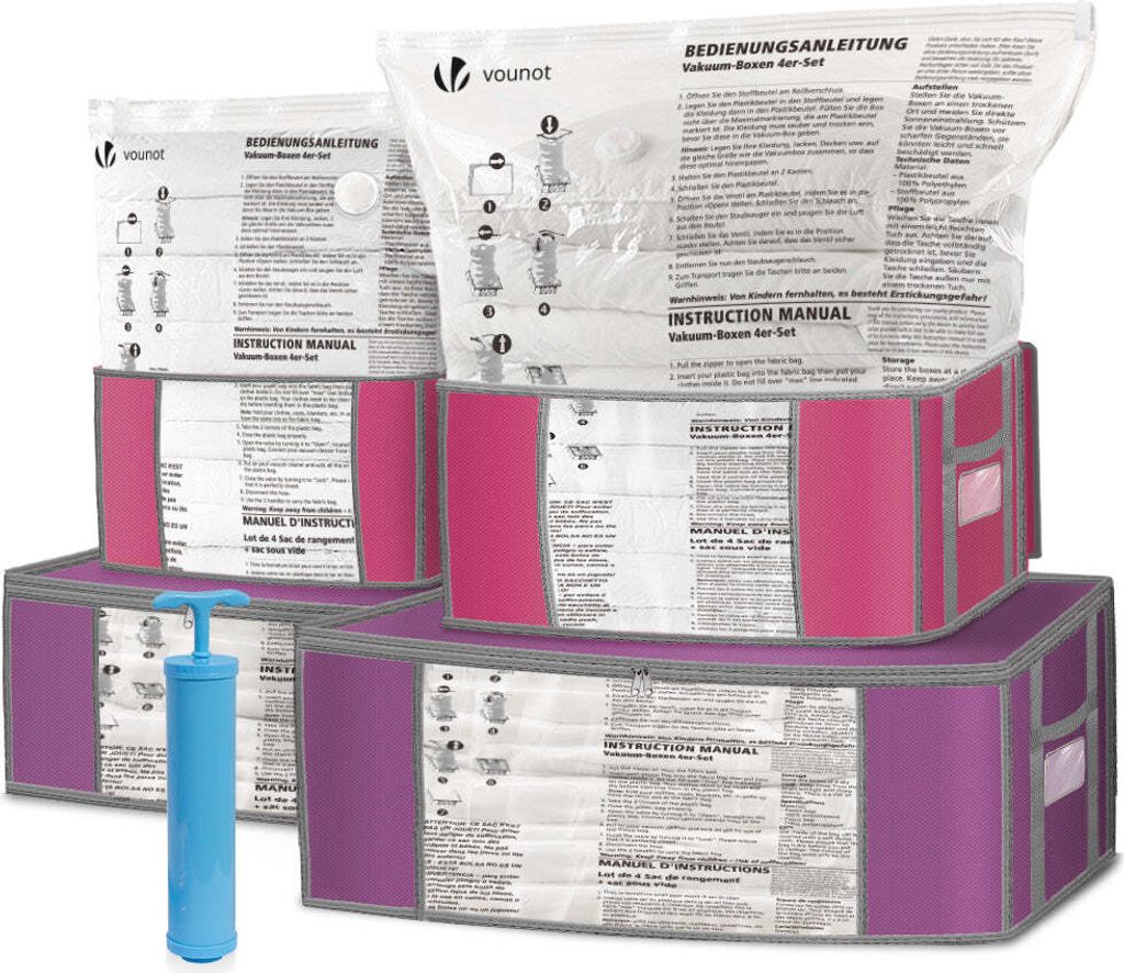VOUNOT® 4 Stück Vakuumbeutel und 4 Stück Produktbild 