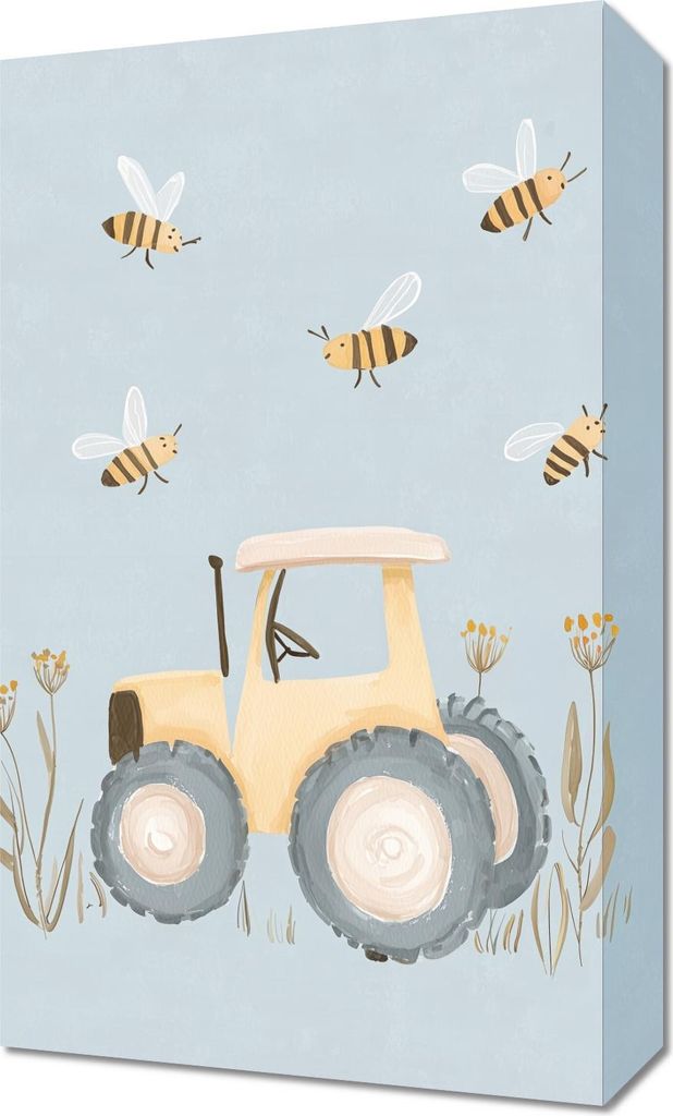 Bild 30x50cm Muster für Kinder, Junge fürs Zimmer - Traktor