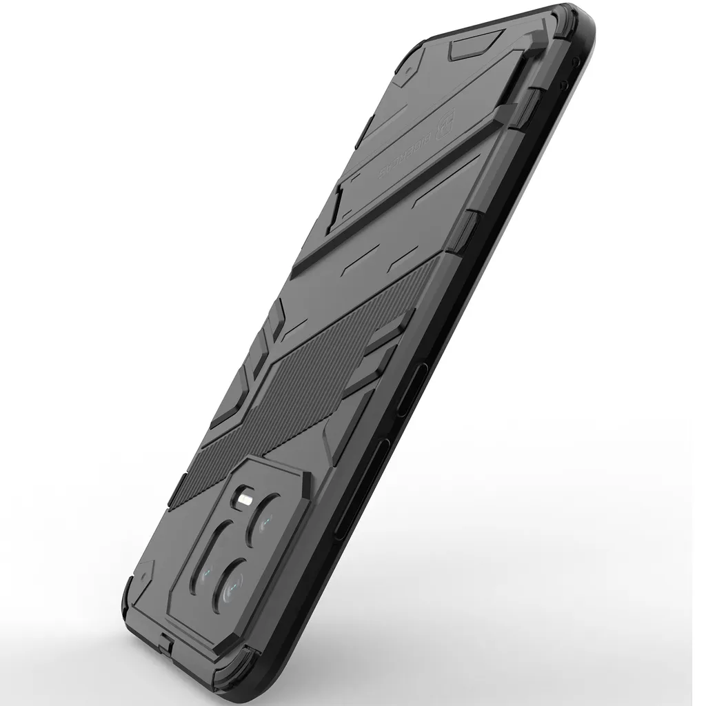 Custodia Protettiva Xiaomi 13 Ibrida - Nera con Supporto Stand - 8