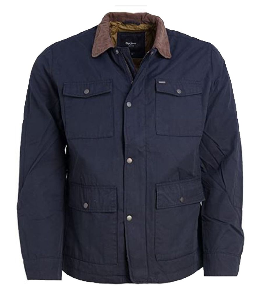 Pepe Jeans Fort Übergangs-Jacke stylische Herren Herbst-Jacke Blau, Größe:M