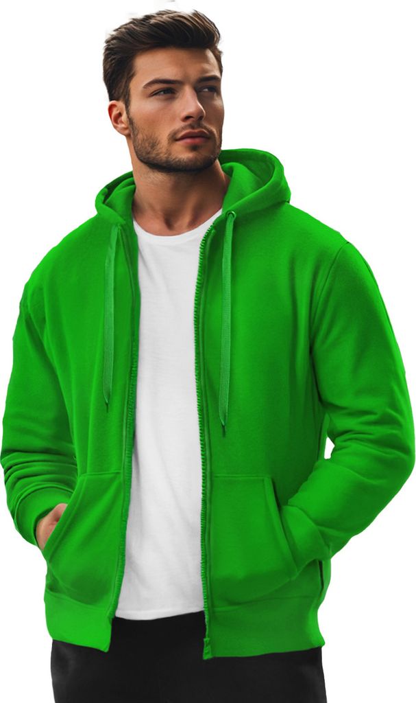 Herren Kapuzenpullover Grün OZONEE JS/2008Z L