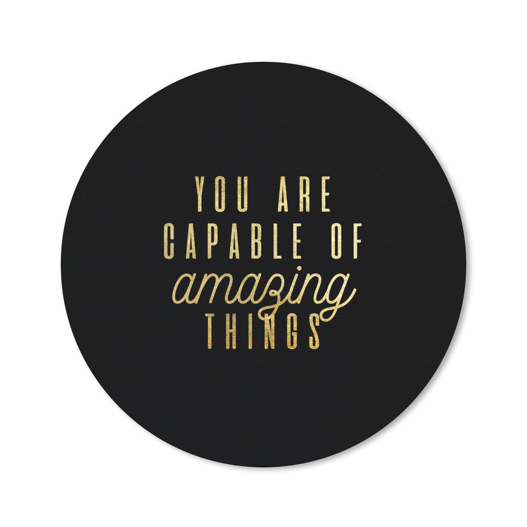 MuchoWow® Mauspad Mousepad Zitate - Selbstvertrauen - Gold Produktbild 