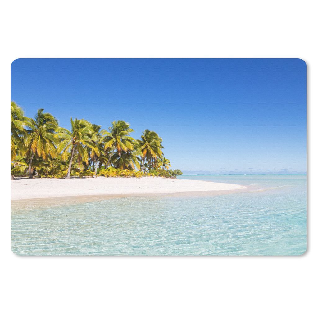 MuchoWow Mauspad Mousepad Meer - Insel - Palme 27x18 cm - Mousepads - Maus Mat - Pad - Mausunterlage - Büroartikel - Desk Matten