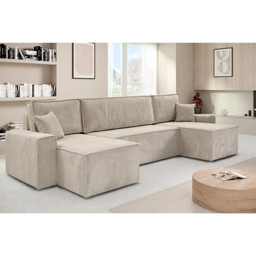 A U-shaped sectional sofa in a living room setting.