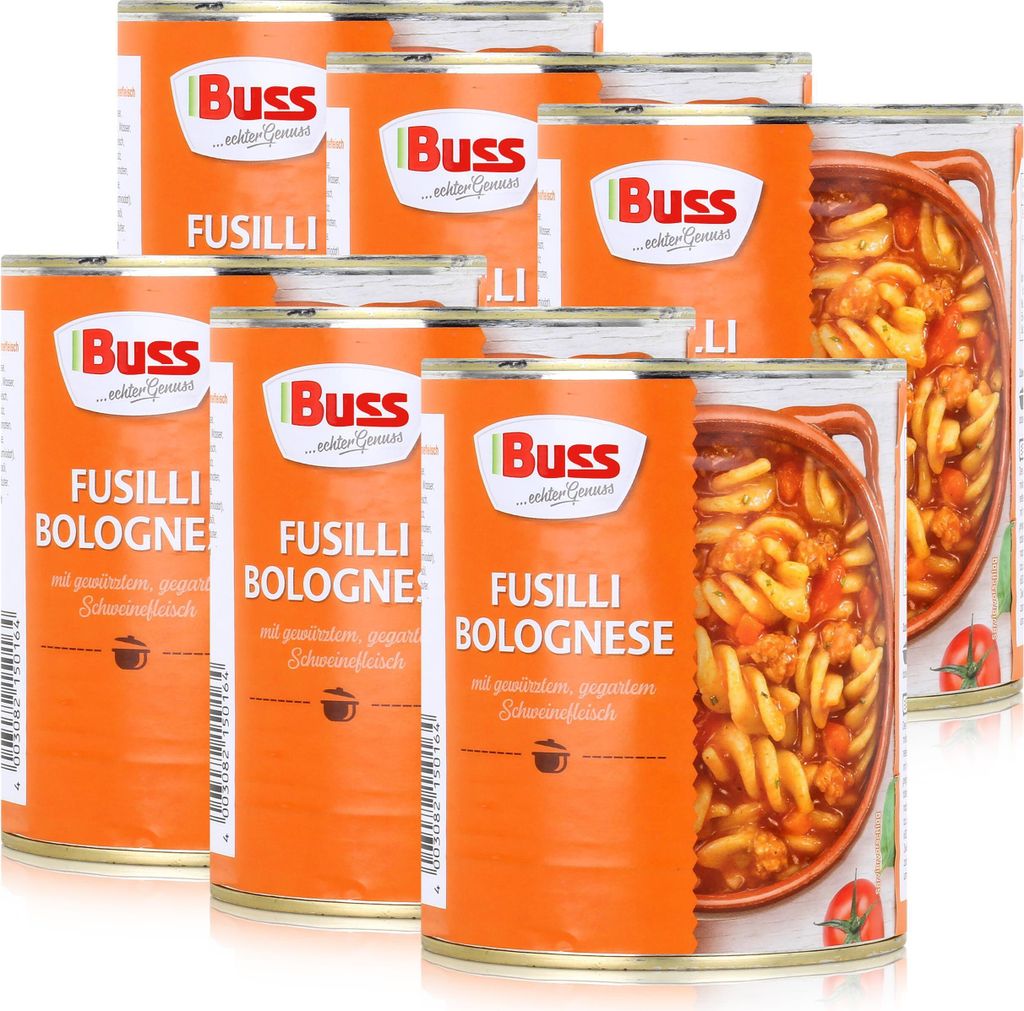 Buss Fusilli Bolognese mit Schweinefleisch 800g - Produktbild 