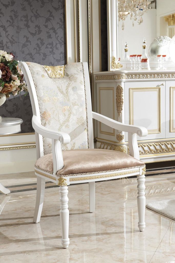 Königlicher Esstisch + 6x Stühle Komplettes Esszimmer Garnitur Tisch Stuhl E62