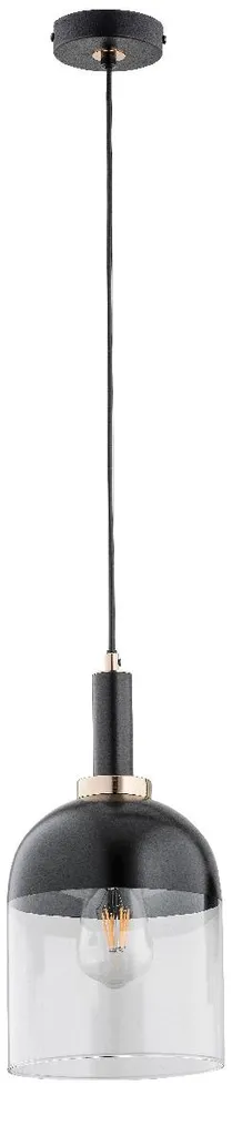 Suspension métal noir or 1xE27 VENTO - Luminaire intérieur chic 90 cm