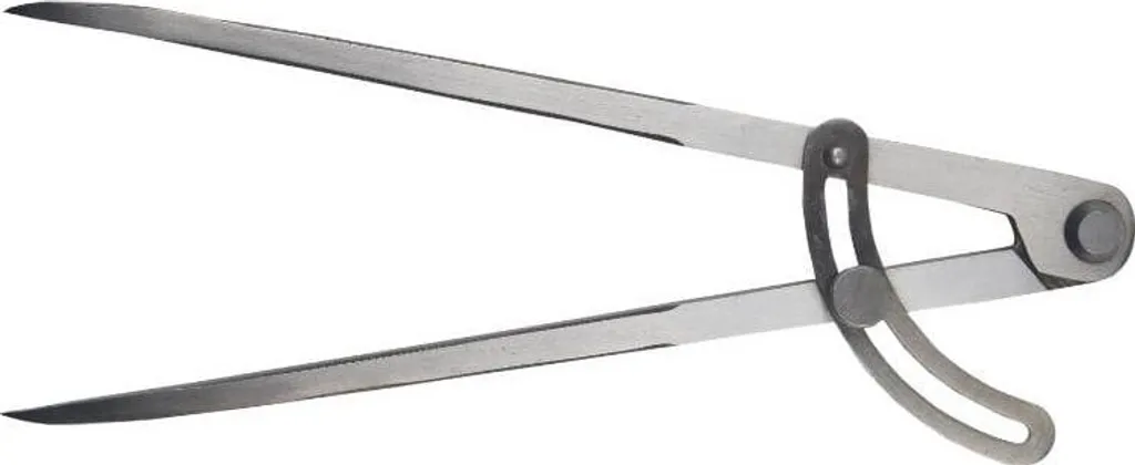 Compas de charpentier 250mm DIMOS en acier pour traçage de bois et zinc