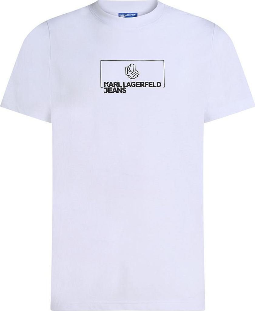 Karl Lagerfeld Outline Logo Slim Fit T-shirt Weiß S Mann Weiß S