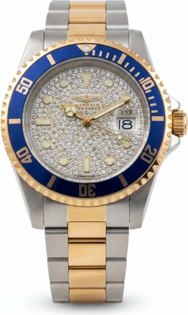 Invicta Pro Diver 50290 Herren uhr - Wasserdicht - Analog - Quarzuhrwerk - Edelstahl mit silbernen zifferblat - 40mm