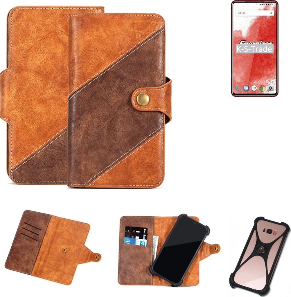K-S-Trade Handyhülle Schutzhülle Bookstyle Case Wallet-Case kompatibel mit Energizer Ultimate U620S Pop Cover Klapphülle Kantenschutz Smartphone
