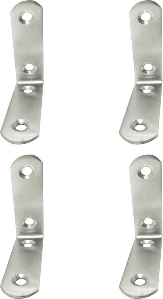 Eckverstärkung AN24, Edelstahl, 60 x 60 x 19 mm. 4 Stück