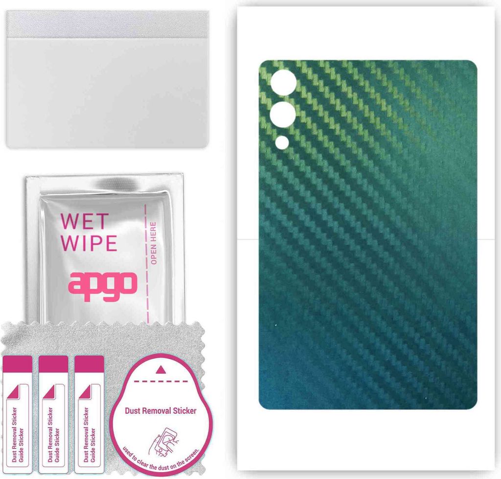 apgo Rückseite Schutzfolie, Skin, kompatibel mit Samsung Galaxy Tab S9 Plus, Hinten Displayschutzfolie aus Vinylfolie, kratzfest, einfache Montage...