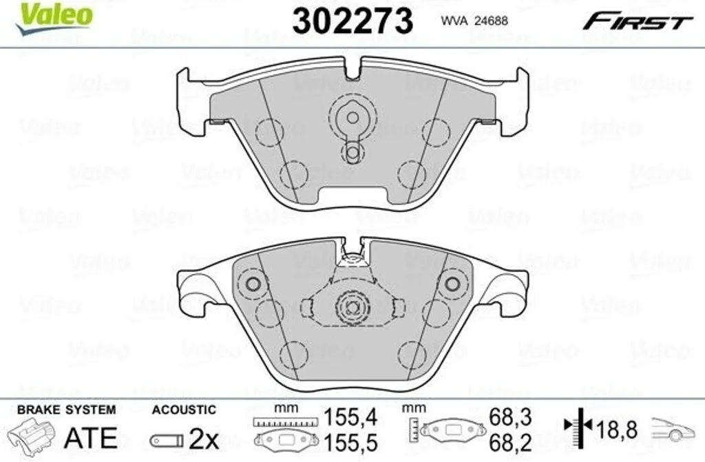 Plaquettes de frein avant pour conduite autoroute et ville BMW Série 7