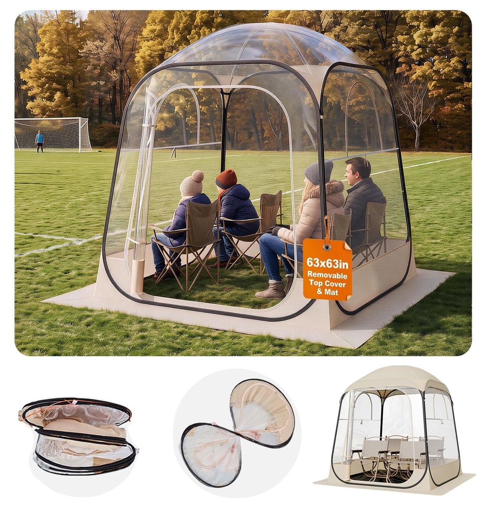 VEVOR, Tienda transparente, 160x160x182 cm, tienda pop-up Imagen del producto 