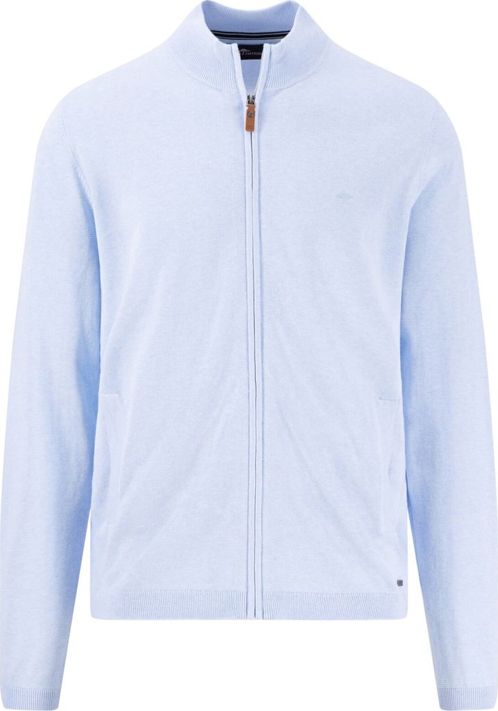 Fynch-Hatton Weste hellblau einfarbig Baumwolle