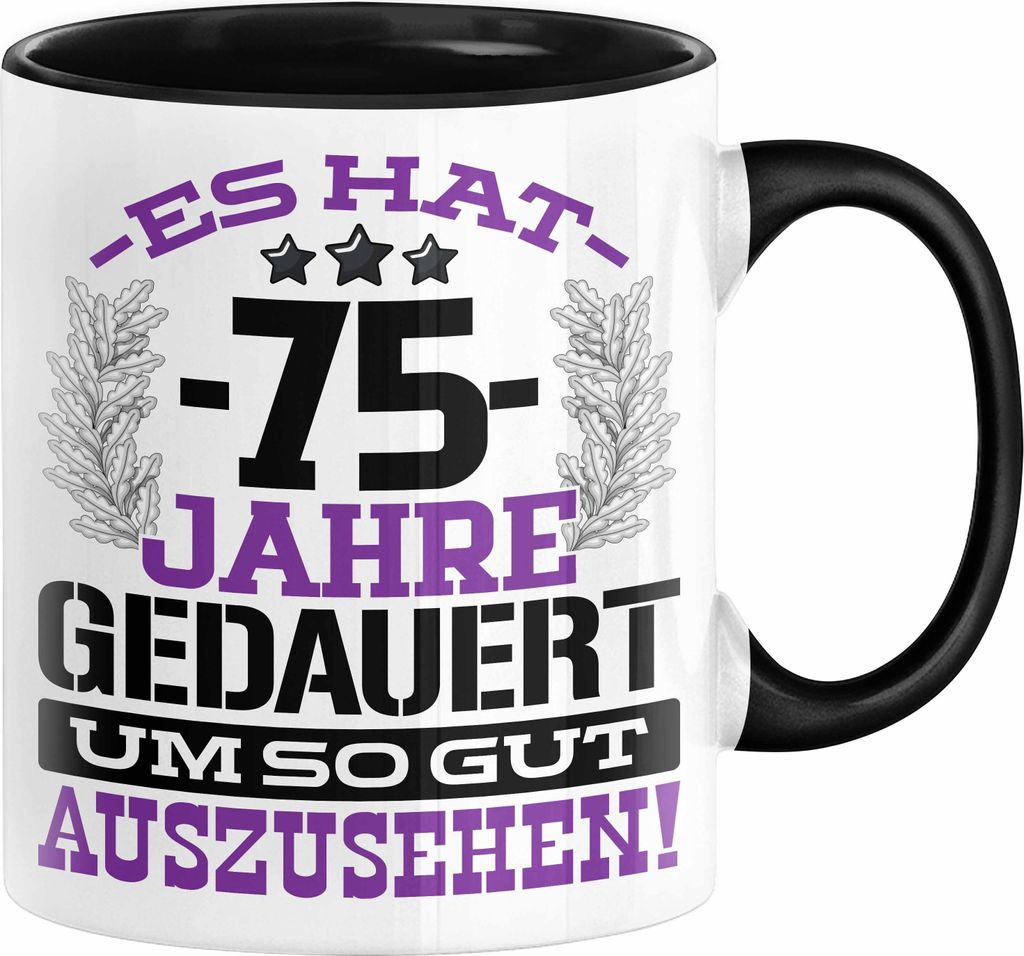 75. Geburtstag Lustig Geschenk Männer Frauen Geschenkidee zum 75er Mann Frau Es Hat 75 Jahre Gedauert Um So Gut Auszusehen Mutter Vater (Schwarz)