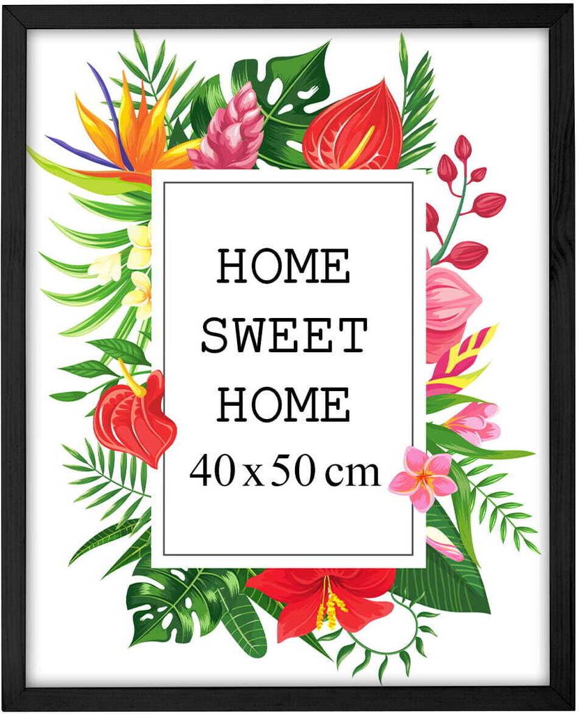 MG Design rám na obrazy 40 x 50 cm - farba čierna, z dreva, Obrázok produktu 