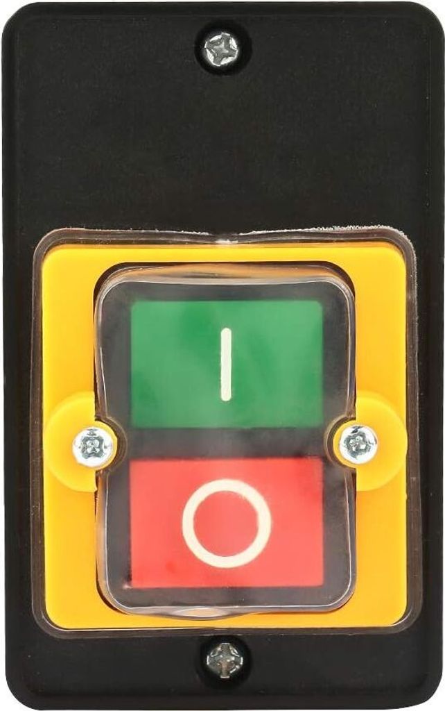 Drucktastenschalter, AC220V/380V 10A einphasiger/dreiphasiger wasserdichter Leistungssteuerknopfschalter, Ein/Aus-Steuerknopf mit Gehäuse, Werkzeu...