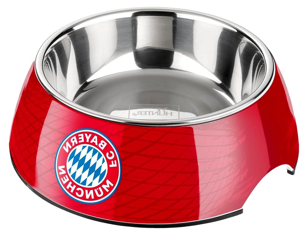 FC Bayern München Melamin-Napf, Futternapf, Trinknapf, 160 ml, rot