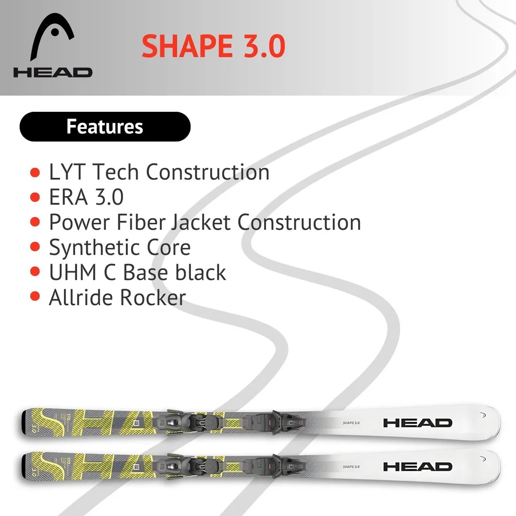 Ski Carving Head Shape 3.0 Allride Rocker et Fixations PR10 GW Gripwalk - 5
