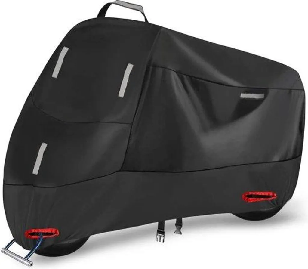 Housse Moto Imperméable 2XL 245x95x125cm avec 5 Bandes Réfléchissantes
