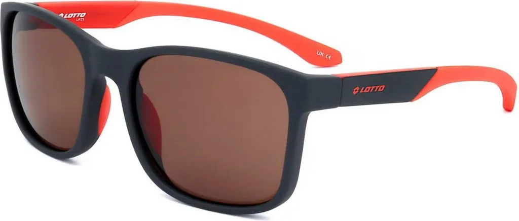 Monture de Lunettes Lotto Ls1010 Rectangulaire Gris Mat et Rouge Sport
