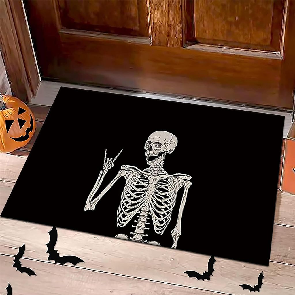 Halloween Fußmatte, Halloween Totenkopf