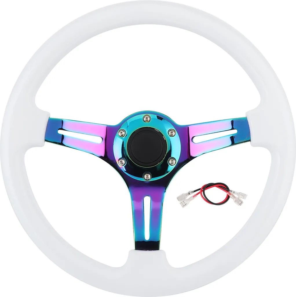 Volant Sport 14 Pouces à 6 Trous avec Rayons de Chasse en Aluminium