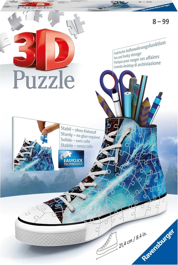 Puzzle 3D Sneaker Ravensburger 11566 : rangez vos stylos avec style