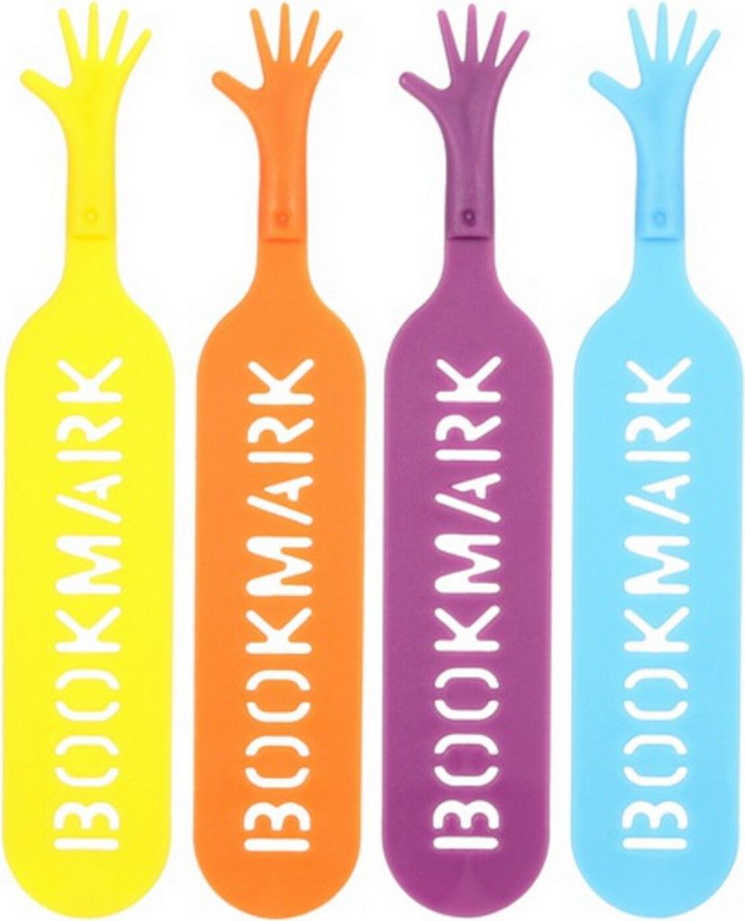 4-teiliger Buchmarker, kratzfest, ausgehöhltes Design, handwerkliche Beschriftung, glatte Oberfläche, Finger Help Me, neuartiges Leselesezeichen,...
