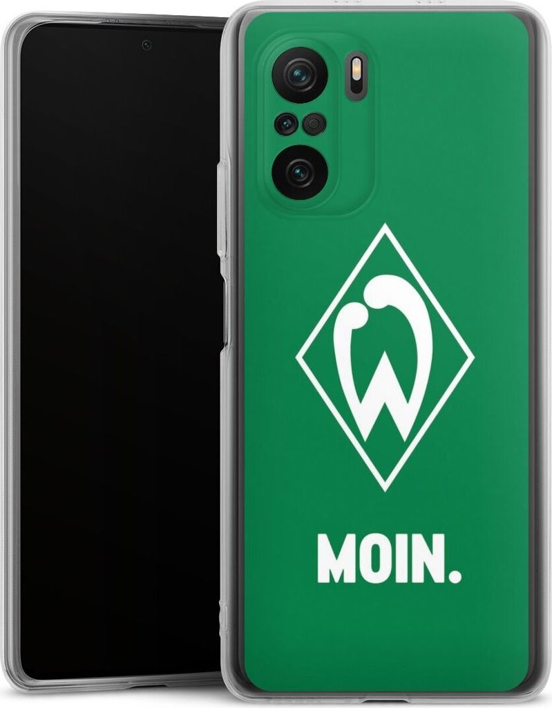 DeinDesign Handyhülle für Xiaomi Poco F3 Silikon Hülle Case Smartphone Schutzhülle Moin Offizielles Lizenzprodukt SV Werder Bremen